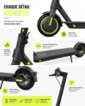 Trottinette électrique HT-T4 Pro vue latérale