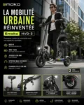 Trottinette électrique Emoko HVD-3 avec selle
