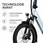 Vélo électrique Jobobike Ace bleu vue latérale
