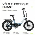 Vélo électrique Jobobike Ace bleu vue latérale