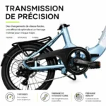 Vélo électrique Jobobike Ace bleu vue latérale