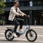 Vélo électrique Jobobike Ace bleu vue latérale