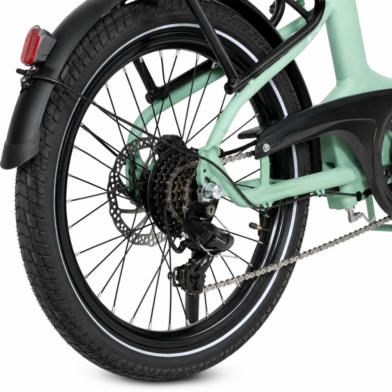 Roue arrière et transmission du JOBOBIKE Ace Pro